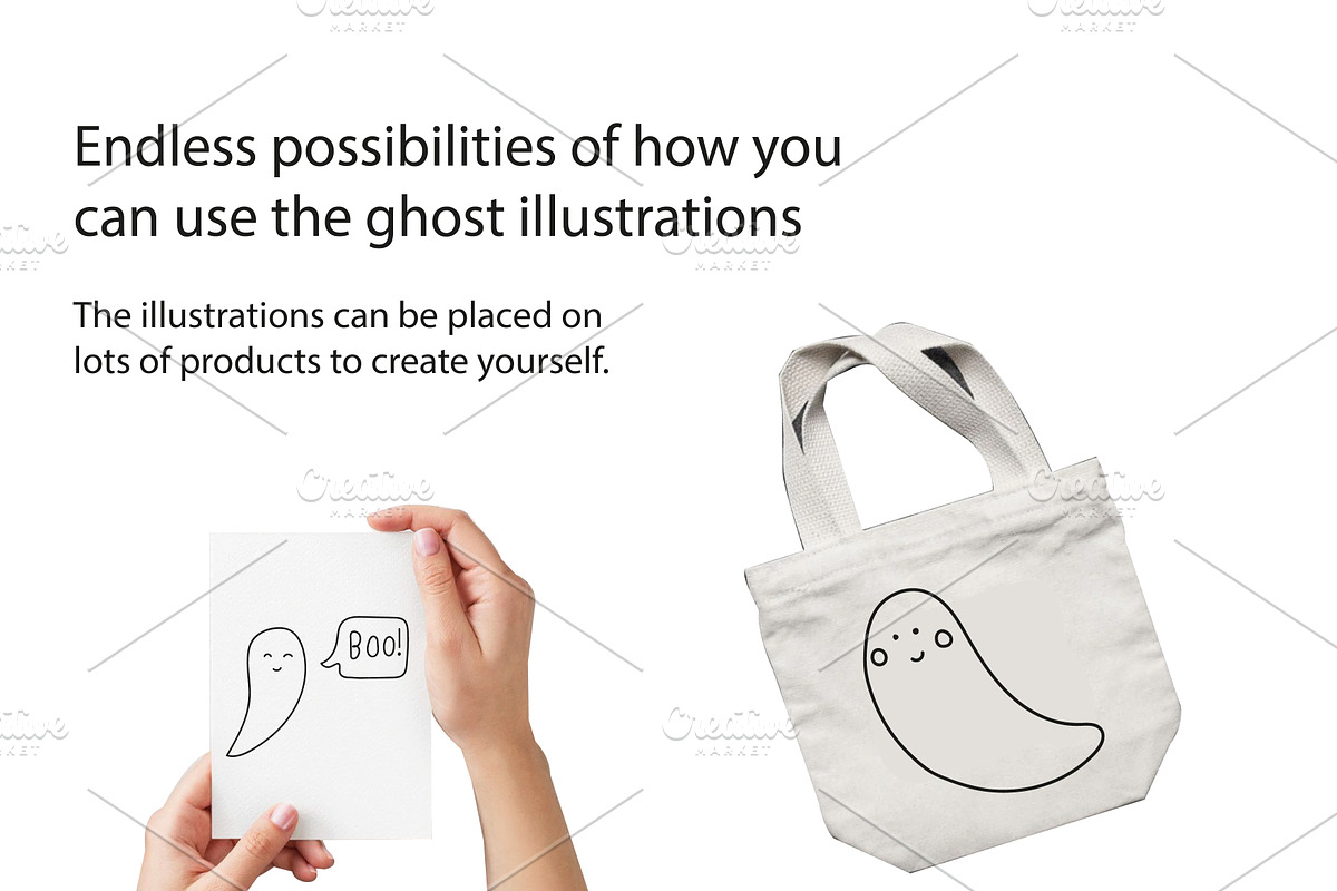 Cute doodle halloween ghosts, a Seasonal Illustration by Liz Pengilley Studio (Photo 4 of 4)