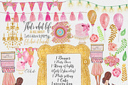 Dinner Party Watercolor Clipart., an Illustration by My Creative Atelier (Thumbnail 2 of 4)