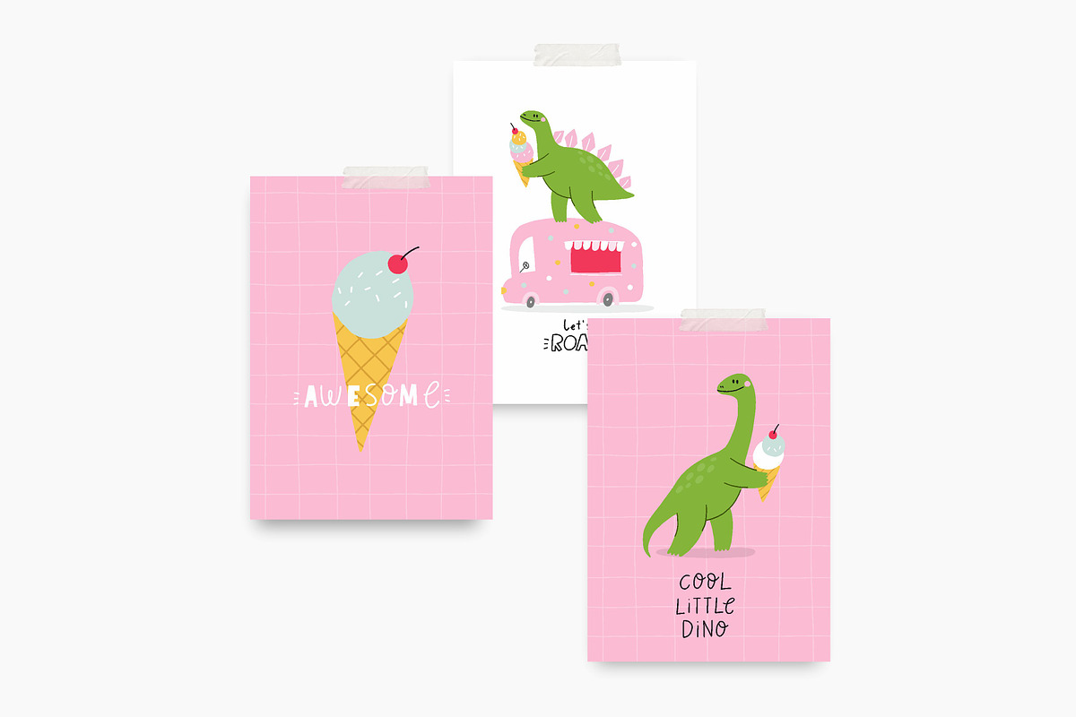 CUTE DINO BUNDLE, an Animal Illustration by Barkova Nadya (Photo 11 of 13)