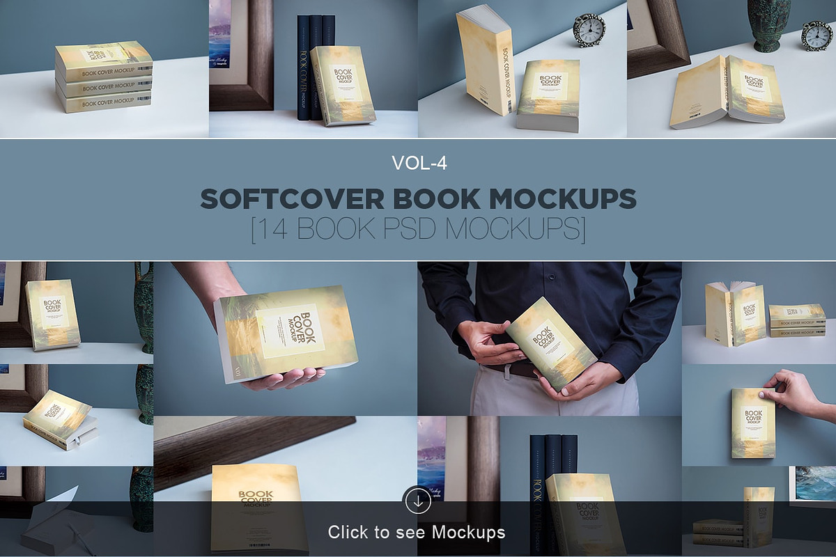 65 Book Mockups Bundle, a Print Template by ZippyPixels (Photo 6 of 6)