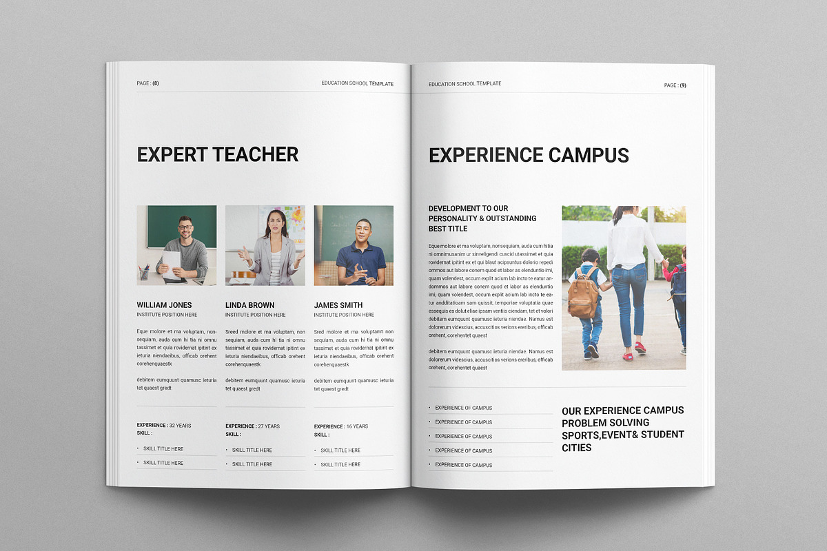 Education School Plan Template, a Brochure Template by E-Type (Photo 4 of 7)