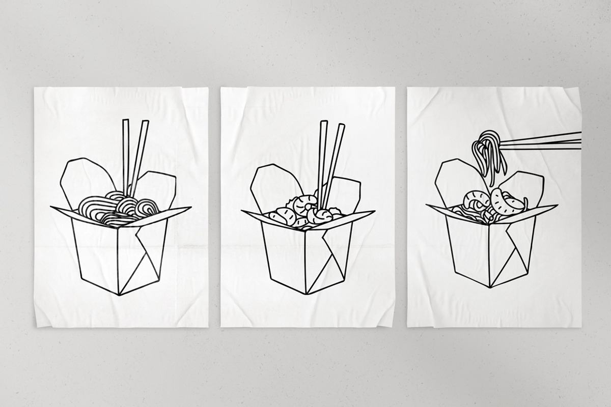 Chinese food doodle icons set, an Outline Icon by Gulnarart (Photo 3 of 4)