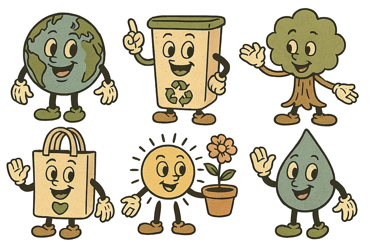 Earth Day character illustrations fe, an Illustration by Dvoevnore photos
