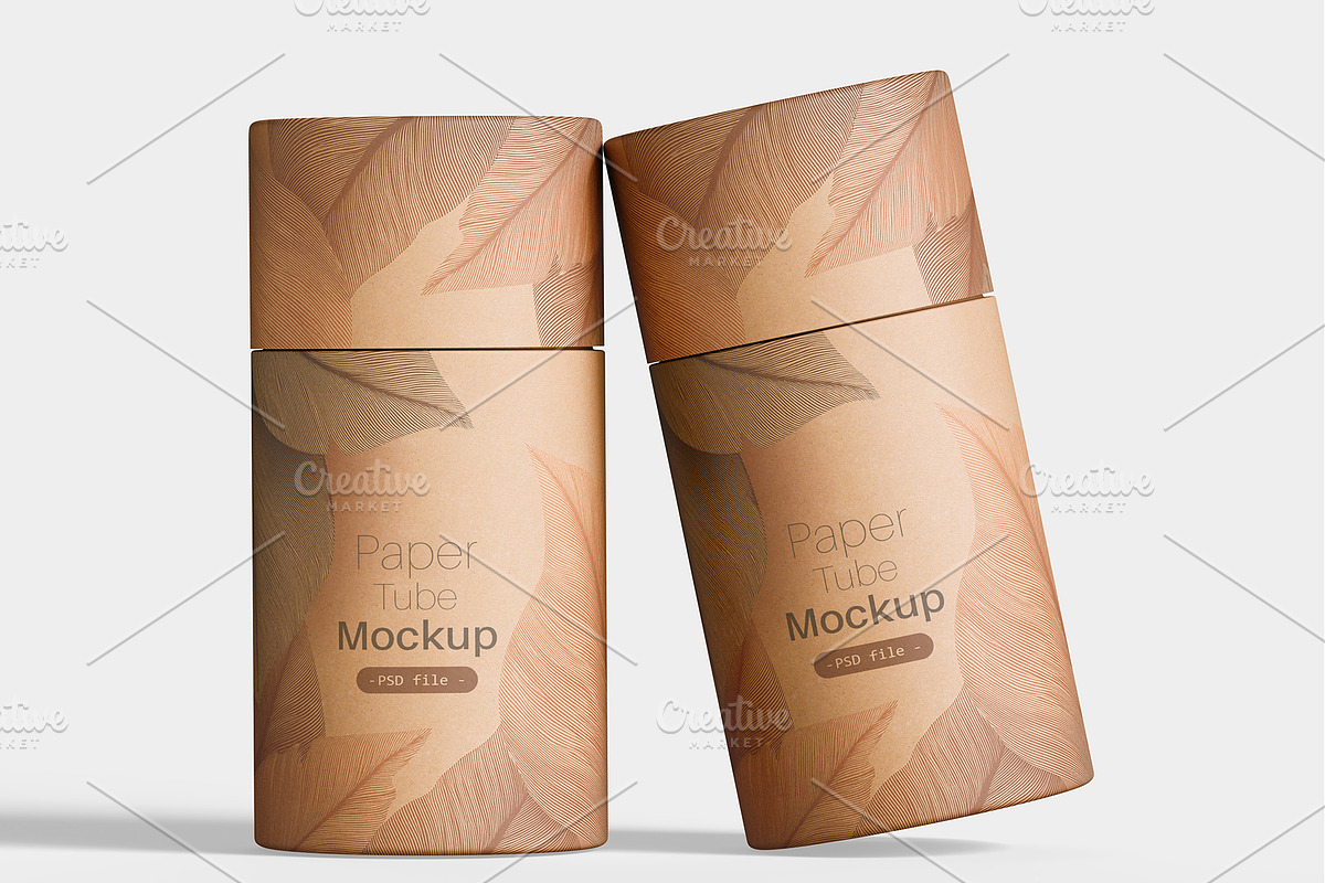 Paper tube packaging mockup bundles, a Packaging Mockup by Ambo Ampeng (Photo 10 of 11)