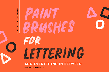 6 Paint Brushes for Lettering