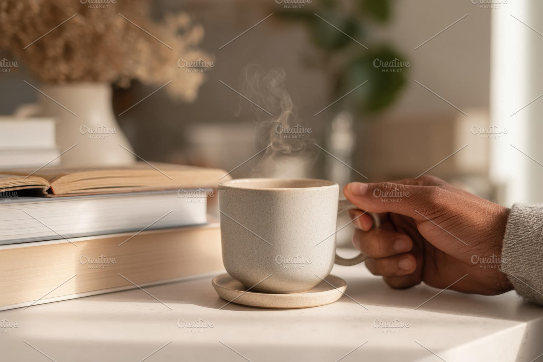 Testing tea temperature with hand, a Person Photo by Virgo Studio