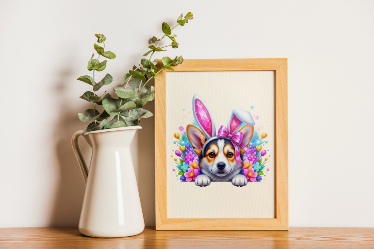 Easter Bunny Dog Peeking PNG Clipart, an Animal Illustration by KennedyStudio (Photo 5 of 5)