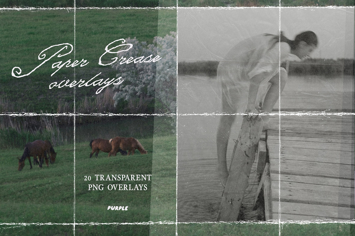 Paper Crease Overlays, a Texture Graphic by Purple (Photo 1 of 13)
