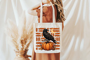 Preppy Halloween Raven Pumpkin, a Seasonal Illustration by designcity5 (Thumbnail 3 of 4)