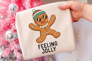 Feeling Jolly Gingerbread PNG Design, a Seasonal Illustration by CrexoraLab