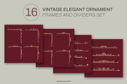 Vintage Elegant Ornament Frames Set, a Background Graphic by Revoltan Studios (Thumbnail 1 of 3)