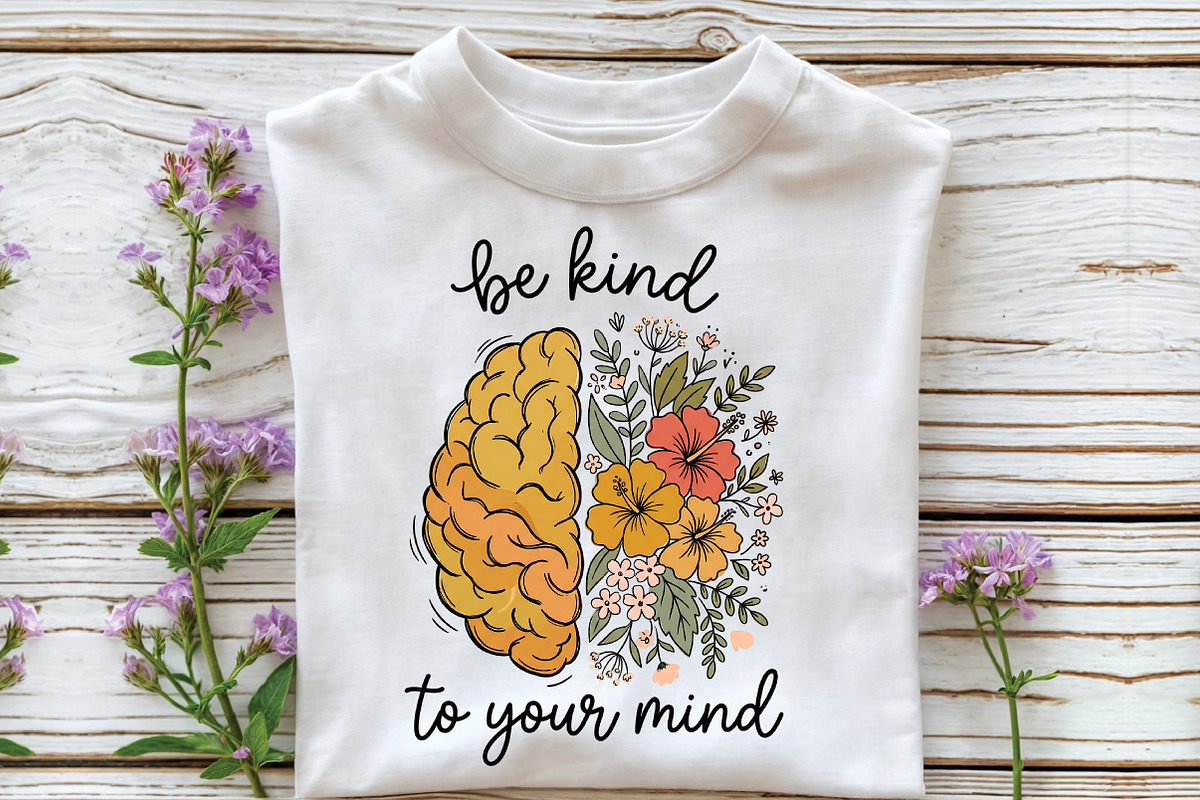Be Kind To Your Mind PNG, a Work Illustration by CraftArtStudio (Photo 2 of 4)