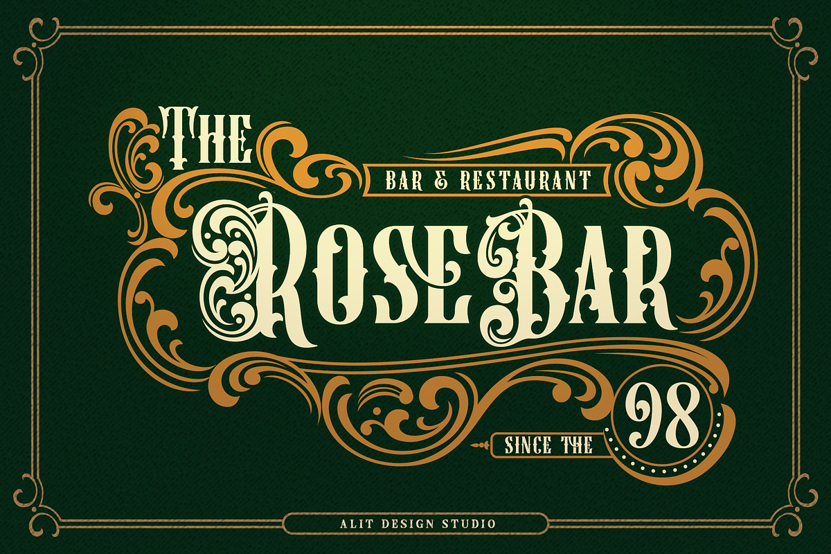 Back Honey Victorian Font, a Serif Font by alit design (Photo 17 of 17)