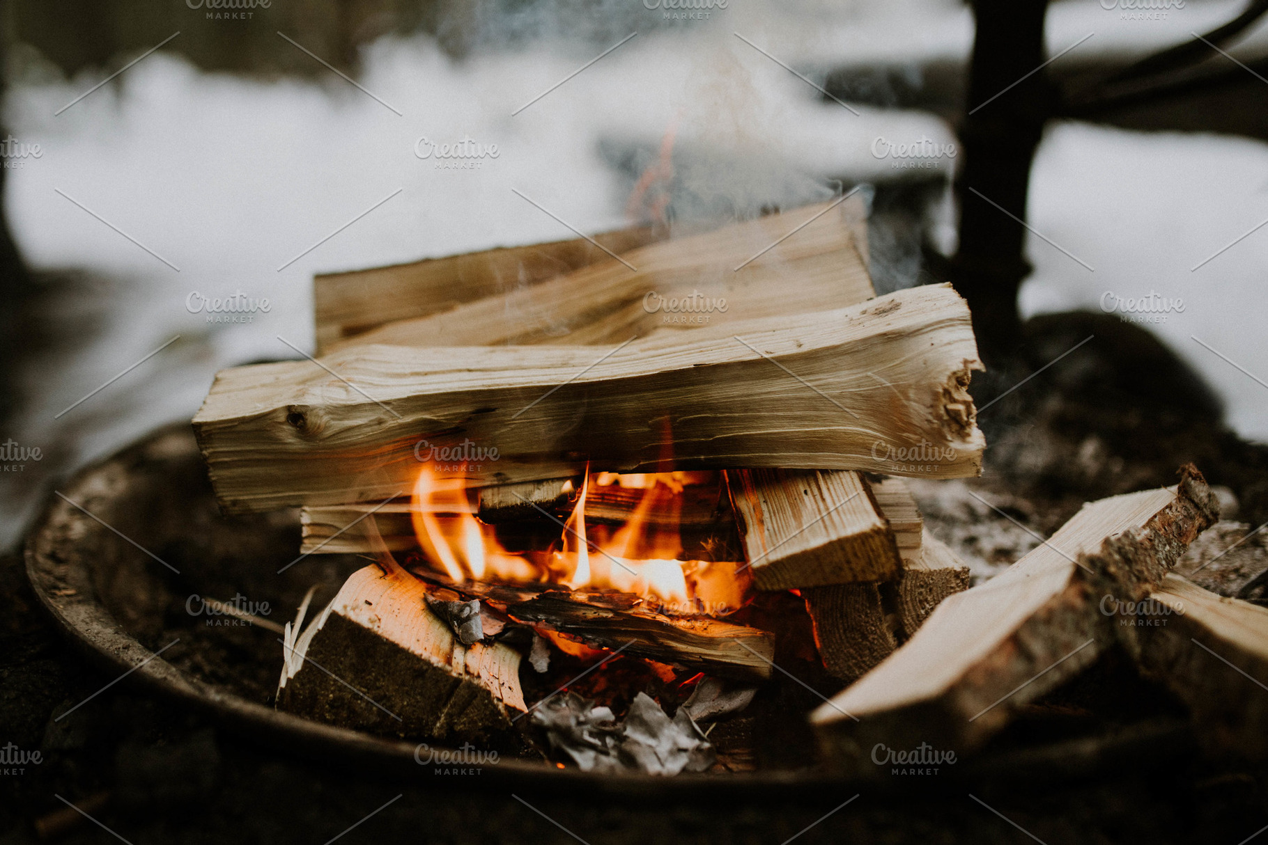 Winter Campfire, a Nature Photo by ashleyschulman