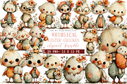 Whimsical Easter Chicken Clipart, an Illustration by DreamArtGraphic (Thumbnail 1 of 4)