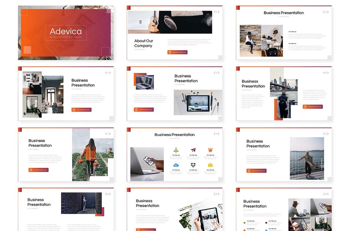 Adevica - Keynote Template, a Presentation Template by AQR Studio