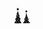 Cozy Holiday Tree Silhouette Designs, an Illustration by Gaye Art (Thumbnail 2 of 21)