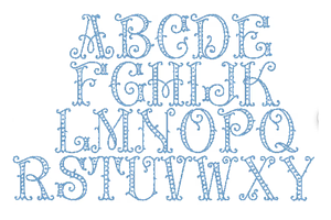 Fancy Embroidery Font