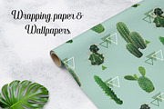 Cactus Floral Backgrounds, an Illustration by Anna Studio (Thumbnail 6 of 7)