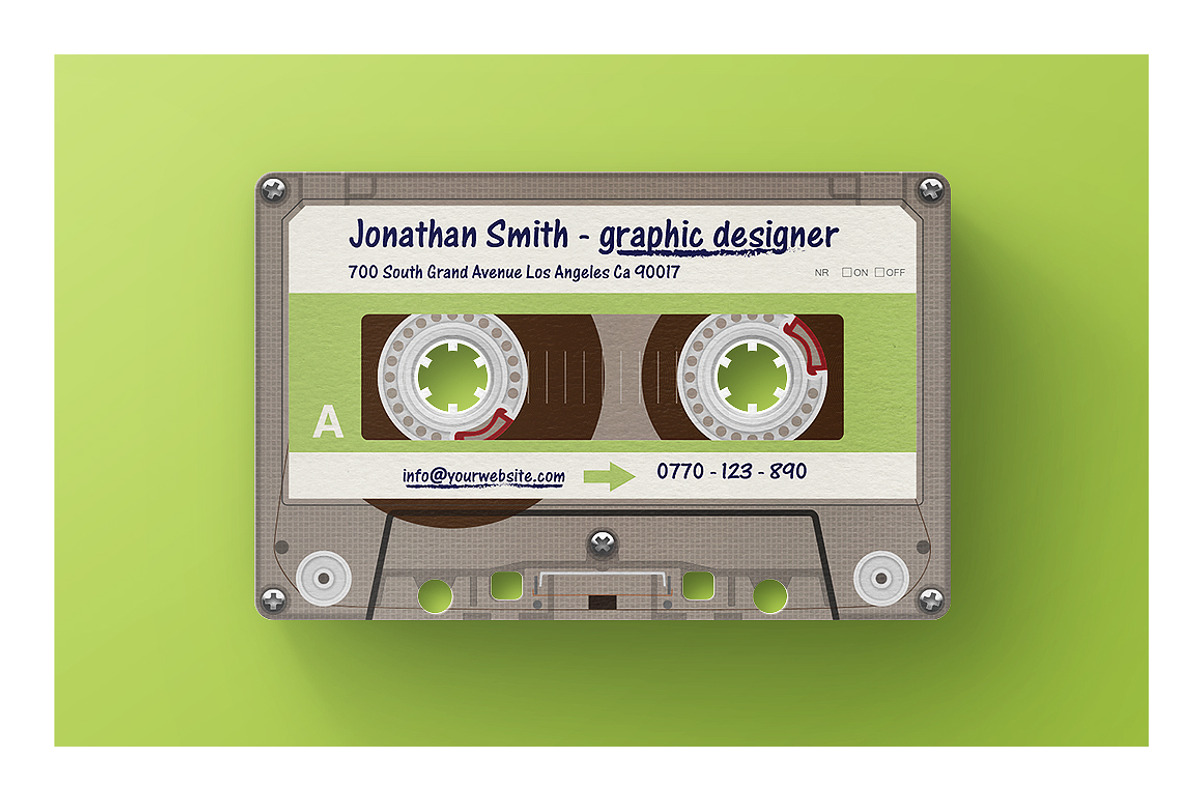 Mixtape Business Card, a Business Card Template by FlatlineRo (Photo 1 of 3)
