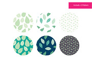 GREEN VECTOR ELEMENTS AND PATTERN, a Decorative Illustration by MooBeer (Thumbnail 2 of 5)