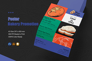 Bakery Promotion Poster, a Poster Template by Esensifiksi.studio