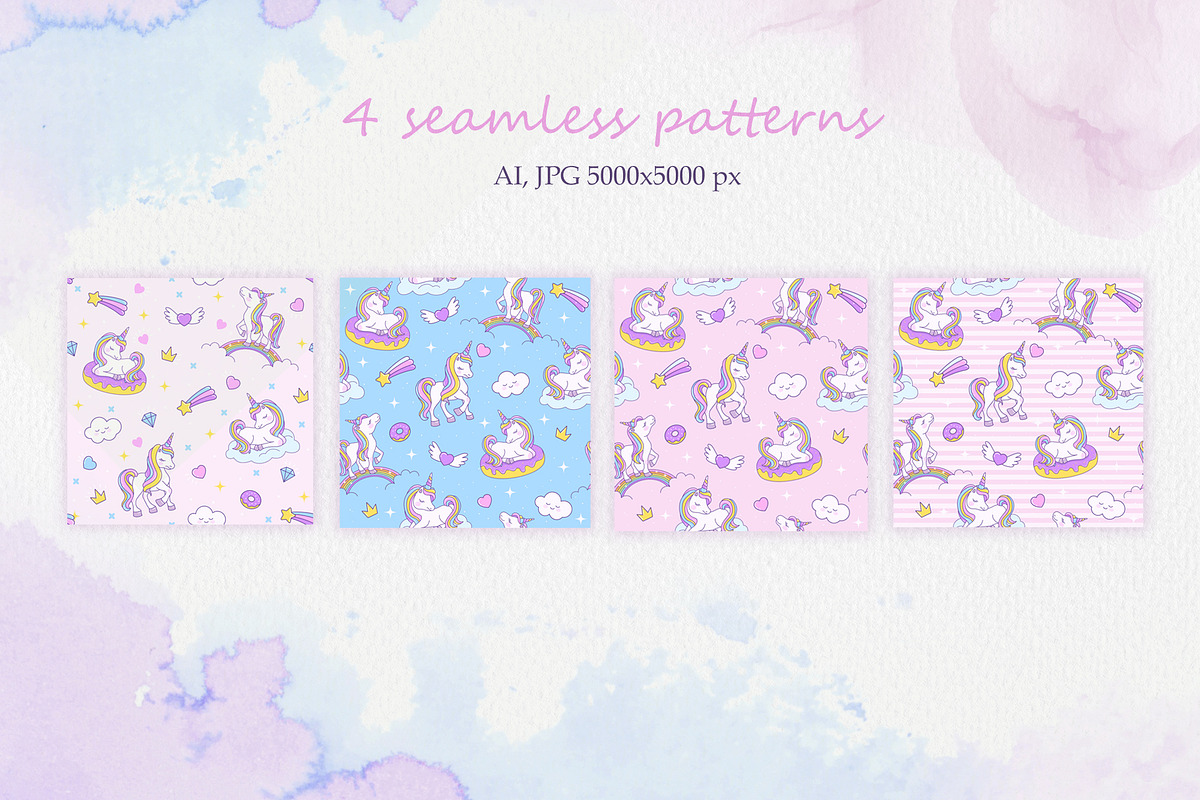 Cute unicorn collection, an Object Graphic by Holovei (Photo 3 of 5)