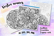 Vortex waves graphic set, a Pattern Graphic by Graphic Magic (Thumbnail 1 of 7)