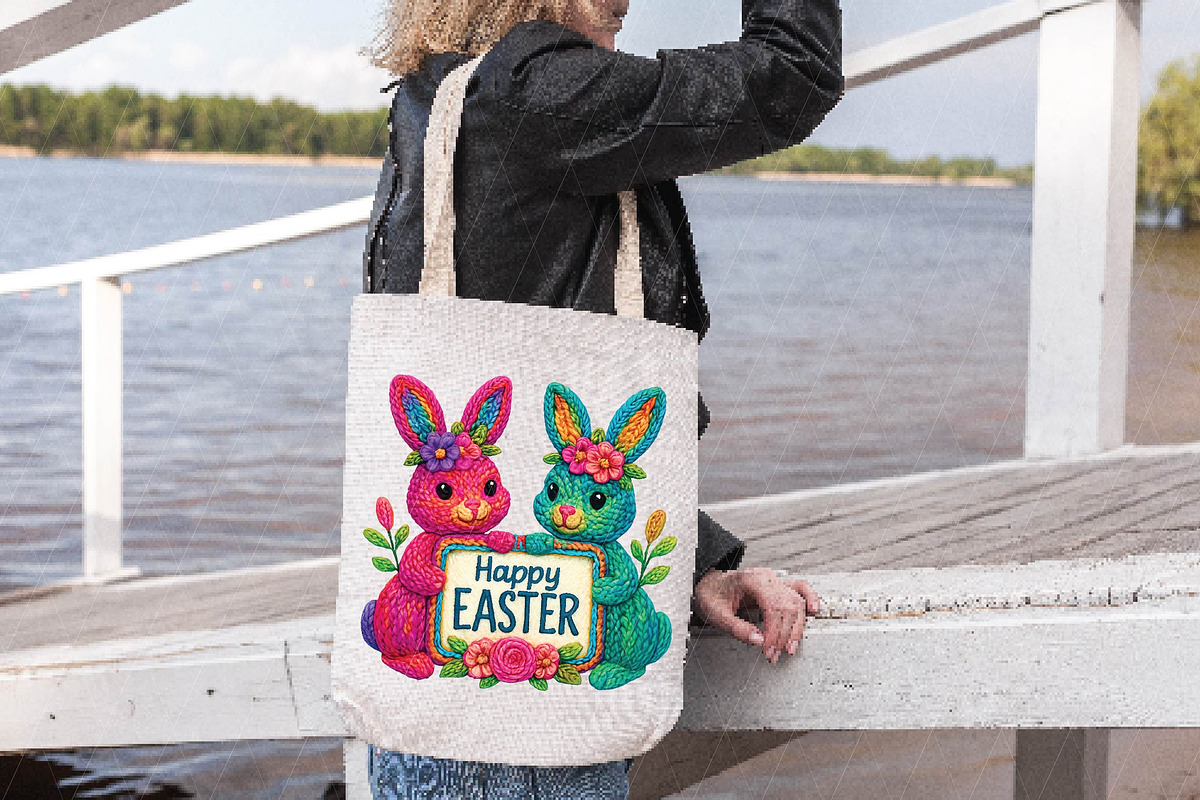 Happy Easter Png, Cute Easter Bunny, an Illustration by DreamPrint404 (Photo 6 of 7)