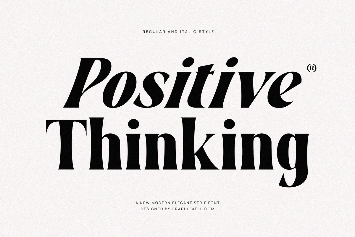 Positive Thinking Font By Graphicxell