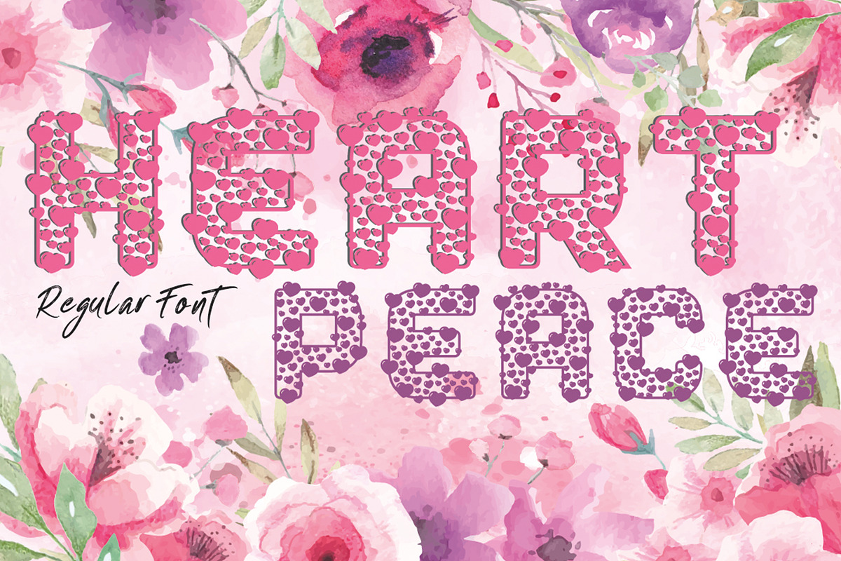 Heart Peace Font, a Blackletter Font by essegraphic (Photo 2 of 8)