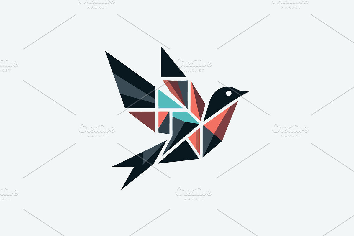 Abstract flying bird logo design, a Branding & Logo Template by Vectorium Studio