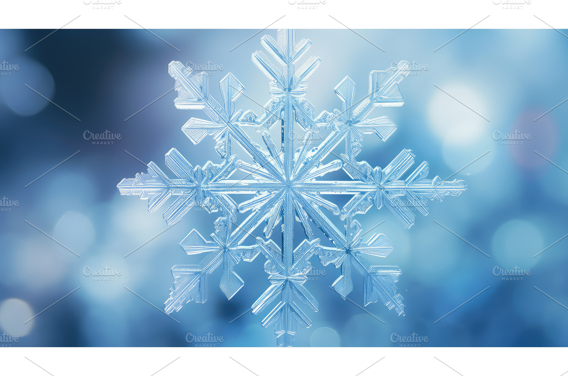 winter snowflake ice background ai, a Holiday Photo by pikepicture