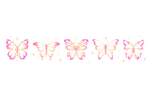 Y2K butterfly collection with, an Animal Illustration by art PVP - market