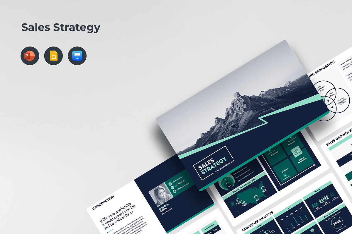 Sales Strategy Presentation Template, a Presentation Template by JetzTemplates (Photo 1 of 5)