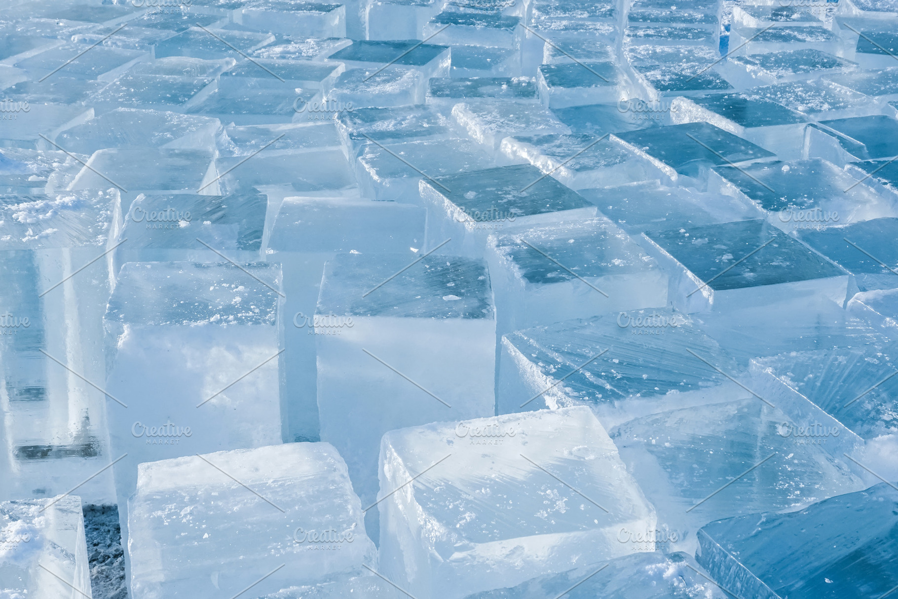 ice square blocks winter background, a Nature Photo by darksoul72 ...