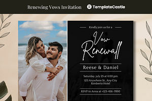 Vow Renewal Elegance, a Design Template by TemplateCastleStore