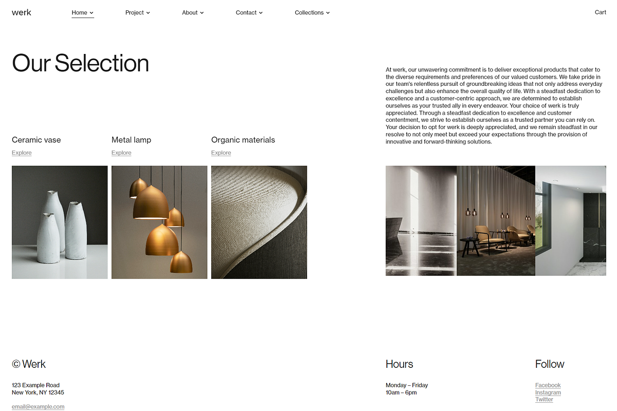 Werk Squarespace Website Template, a Squarespace Template by Goashape Studio (Photo 10 of 21)