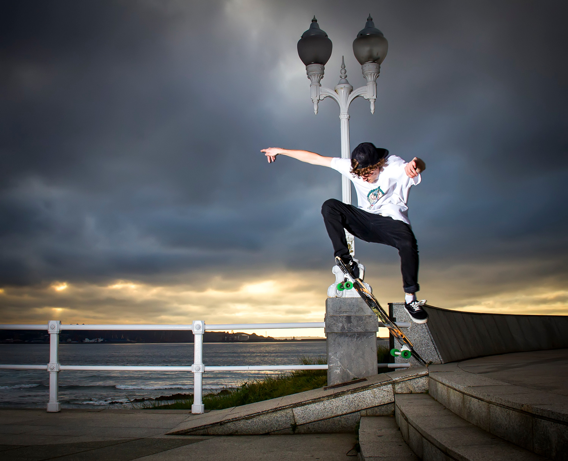 Skateboarder stock photo containing action and adult, a Sports & Recreation Photo by MarcoGovel