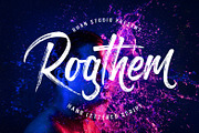 Rogthem Brush Font, a Handwritten Font by Dhan Studio (Thumbnail 9 of 9)