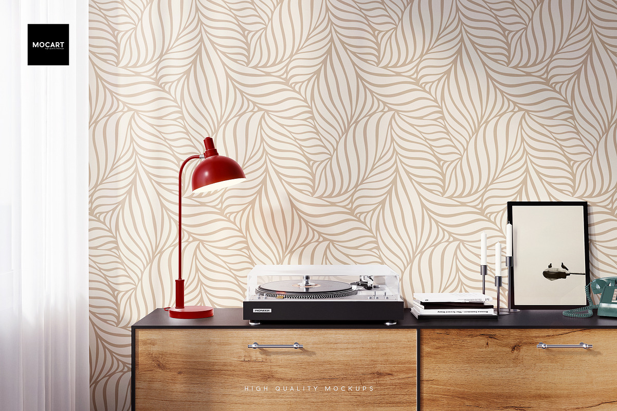 Interior Wallpaper Mockup Set v.2, a Household Mockup by Mocart (Photo 6 of 11)
