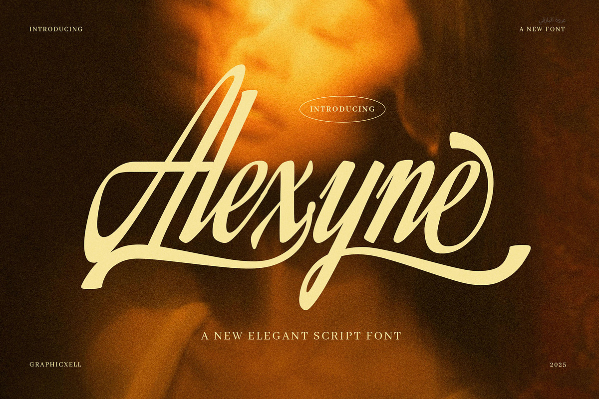 Alexyne Elegant Script Font, a Script Font by Graphicxell (Photo 1 of 8)