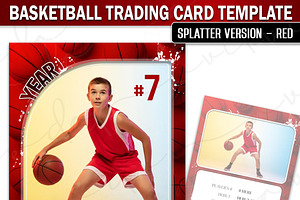 Basketball Trading Card Template, a Card Template by Brenda Avila Designs