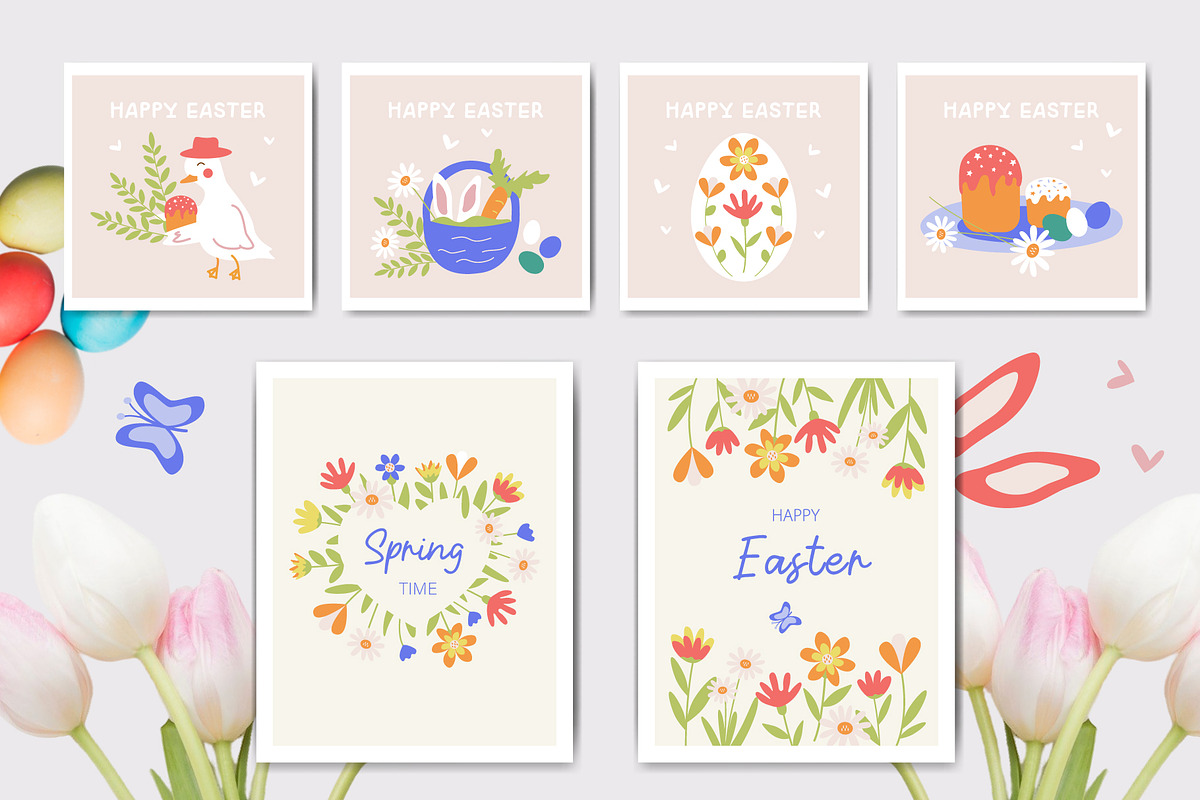 Easter Geese Spring design, a Decorative Illustration by Irina Avdeeva (Photo 3 of 7)