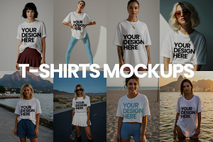 PACK: 8 T-SHIRT MOCKUPS, a Shirt Mockup by ARARA ✸ Creative Design