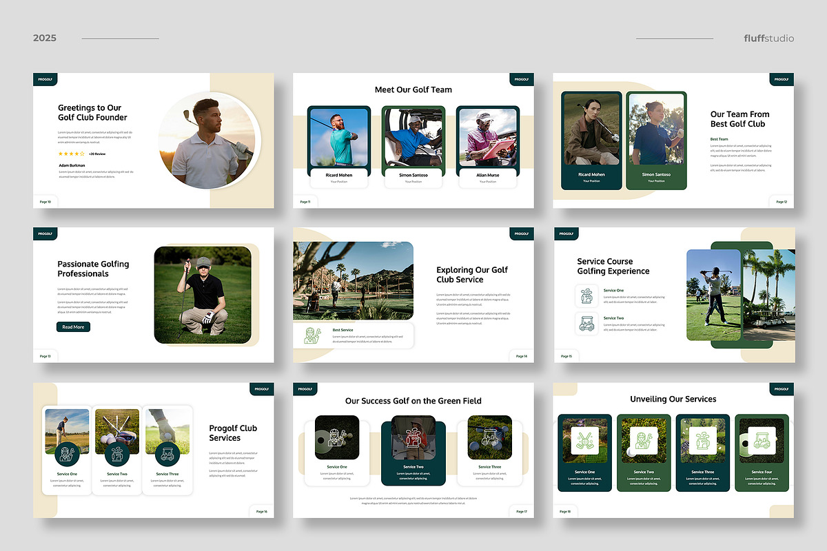 Golf Club Keynote Template, a Presentation Template by fluffstudio (Photo 3 of 5)
