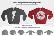 Gildan 18000 Crewneck Sweatshirt, a Hoody Mockup by Photific (Thumbnail 3 of 6)