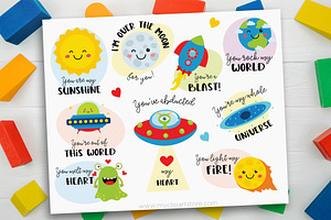 Valentine Sayings, Space, SVG