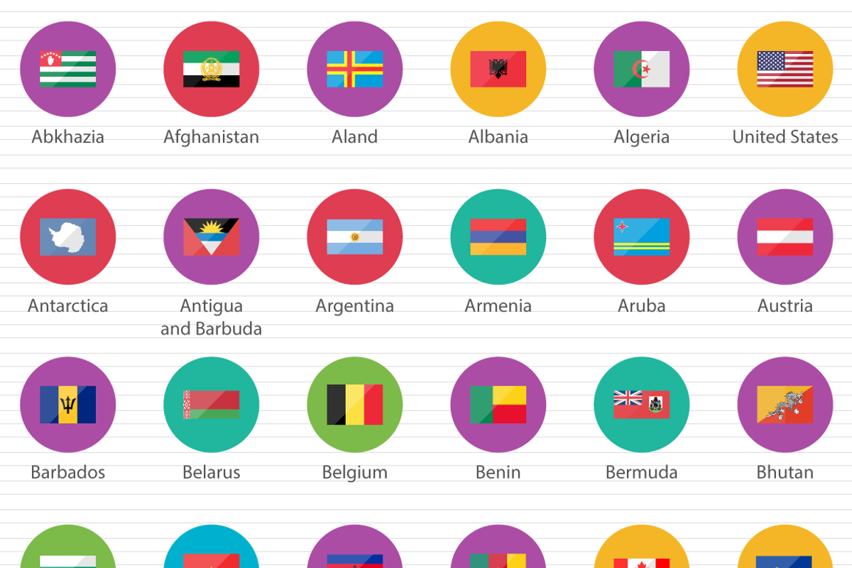 249 Countries Flags in The World, a Graphic by VectorCam (Photo 1 of 3)