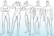 Procreate figure stamps MAN, a Brush Add-On by Elenbushe (Thumbnail 4 of 4)